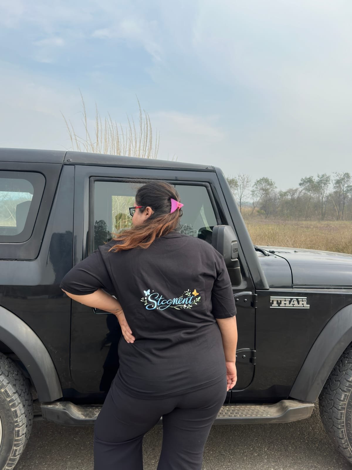 stagnent back print tee