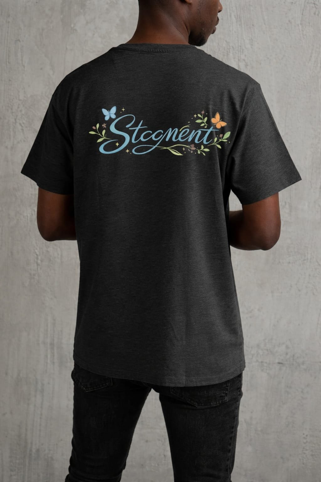 stagnent back print tee